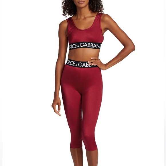 Dolce & Gabbana Logo Waist Capri Leggings - Picture 1 of 8